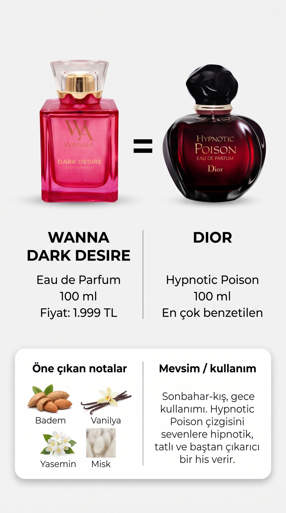 WANNA Dark Desire- Stardust- Grace Parfüm Üçlü Set- Özel Fiyat
