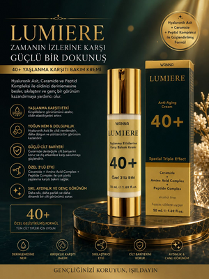 WANNA Lumiere SPF 50+ Güneş Koruyucu Krem & 40+ Yaşlanma Karşıtı Bakım Kremi